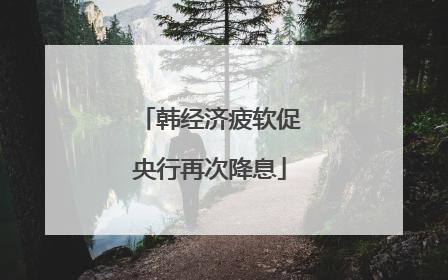 韩经济疲软促央行再次降息